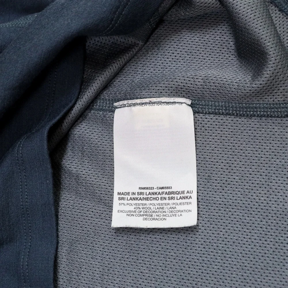 Nike Running‎ Pullover Mens Large Blue Dri-FIT Wool Blend 1/4 Zip 746786-084 Top